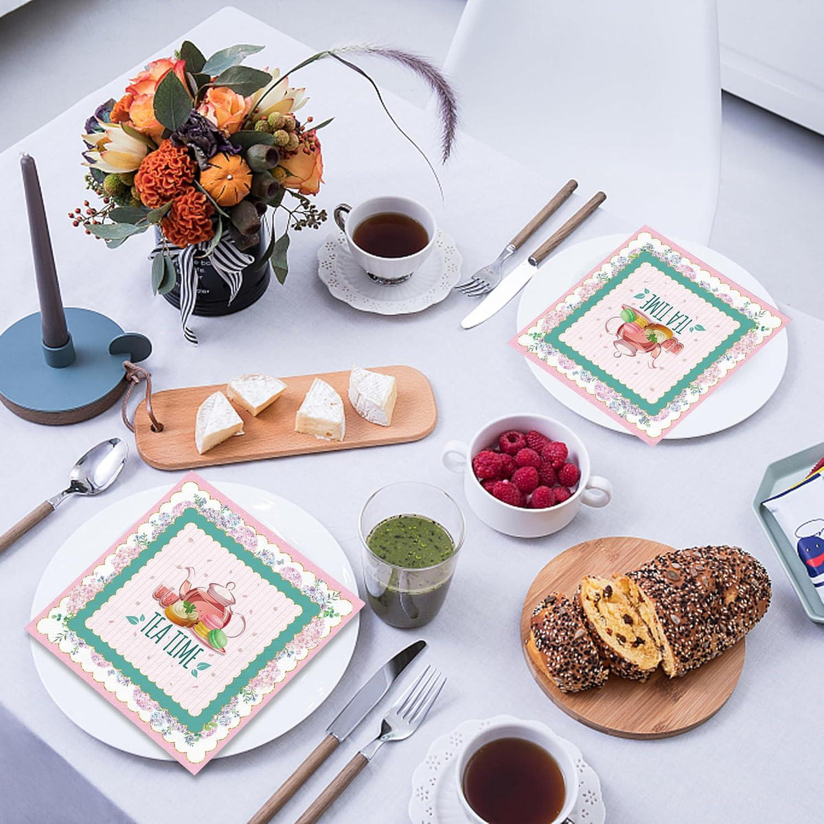 Servietten Frühling Blume 40Stück Tischdeko Hochwertige Papierservietten