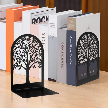Qualsen Metall Buchstütze 2 Paar Schwarz Regal Bücherhalter