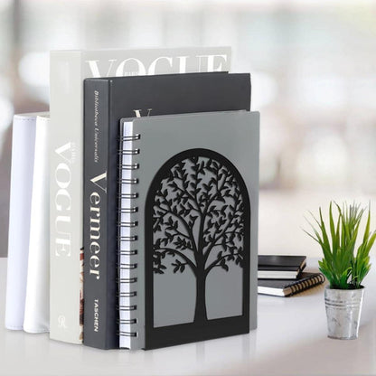 Buchstütze Metall Schwarz 1 Paar - Bücherhalter Regal Bücher Halter