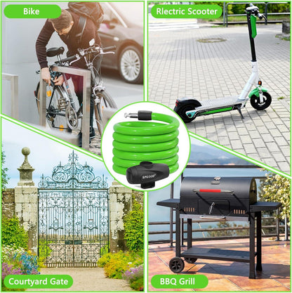 Fahrradschloss 120cm/12mm, Sicherheitsstufe Hoch, Kabelschloss für Fahrrad & mehr