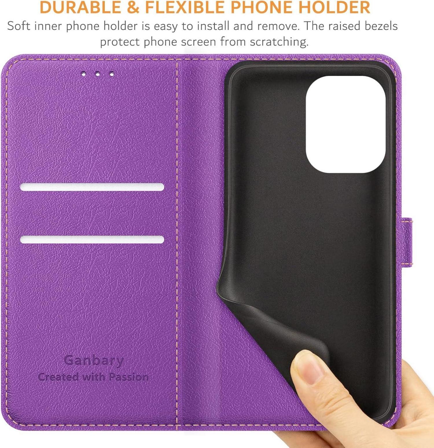 Handyhülle Xiaomi Redmi 13C Leder Klapphülle mit Kartenschlitzen und