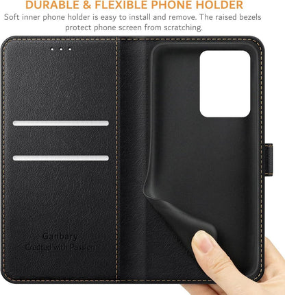 Handyhülle Honor 100 5G Leder Klapphülle Kartenschlitze