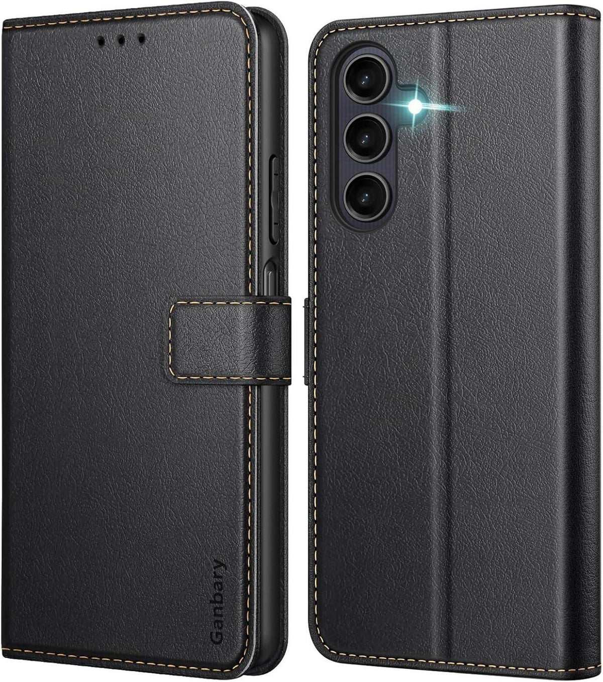 Samsung Galaxy A25 5G Handyhülle Leder Klapphülle Schwarz