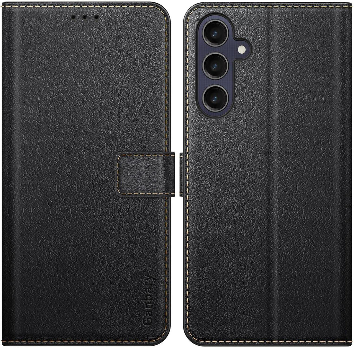 Samsung Galaxy A25 5G Handyhülle Leder Klapphülle Schwarz
