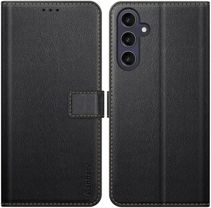 Samsung Galaxy A25 5G Handyhülle Leder Klapphülle Schwarz