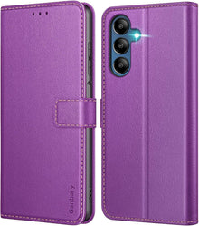 Handyhülle Samsung Galaxy A15 5G Leder Klapphülle Violett