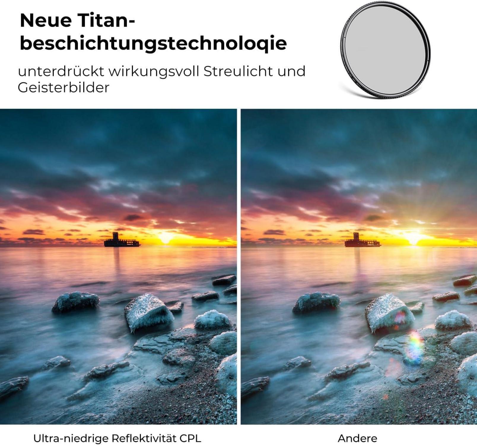 46mm Nano-X Serie Ultra-niedrige Reflexion Polfilter mit MRC
