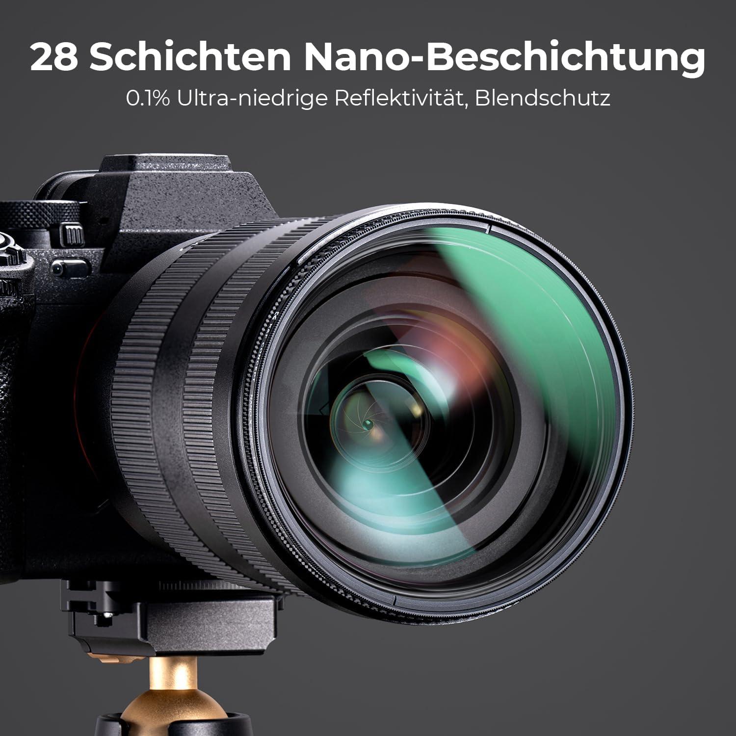 46mm K&F Concept Nano-X Serie Polfilter CPL Filter MRC 28x