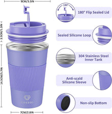 CS COSDDI Isolierbecher Edelstahl Travel Mug 380ml Vakuum