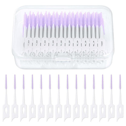 Interdentalbürsten 220 Stück Silikon Zahnzwischenraumbürsten Zahnreinigung Dual-Use