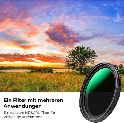 55mm ND CPL Filter 2-in-1 Multifunktional Graufilter Polfilter