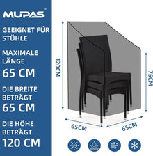 Gartenstuhl Abdeckung Wasserdicht Winterfest 420D