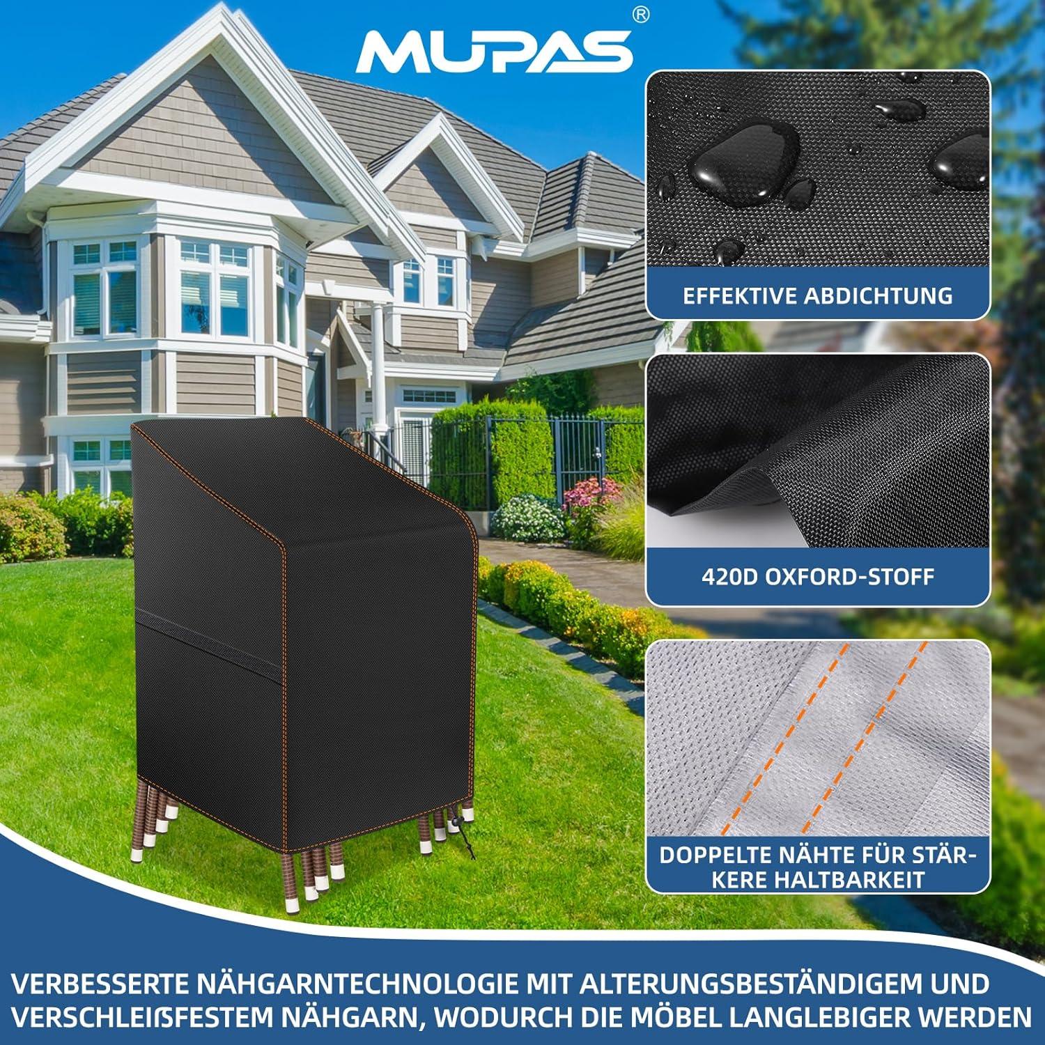 Gartenstuhl Abdeckung 420D Oxford Wasserdicht Winterfest 65x65x120cm