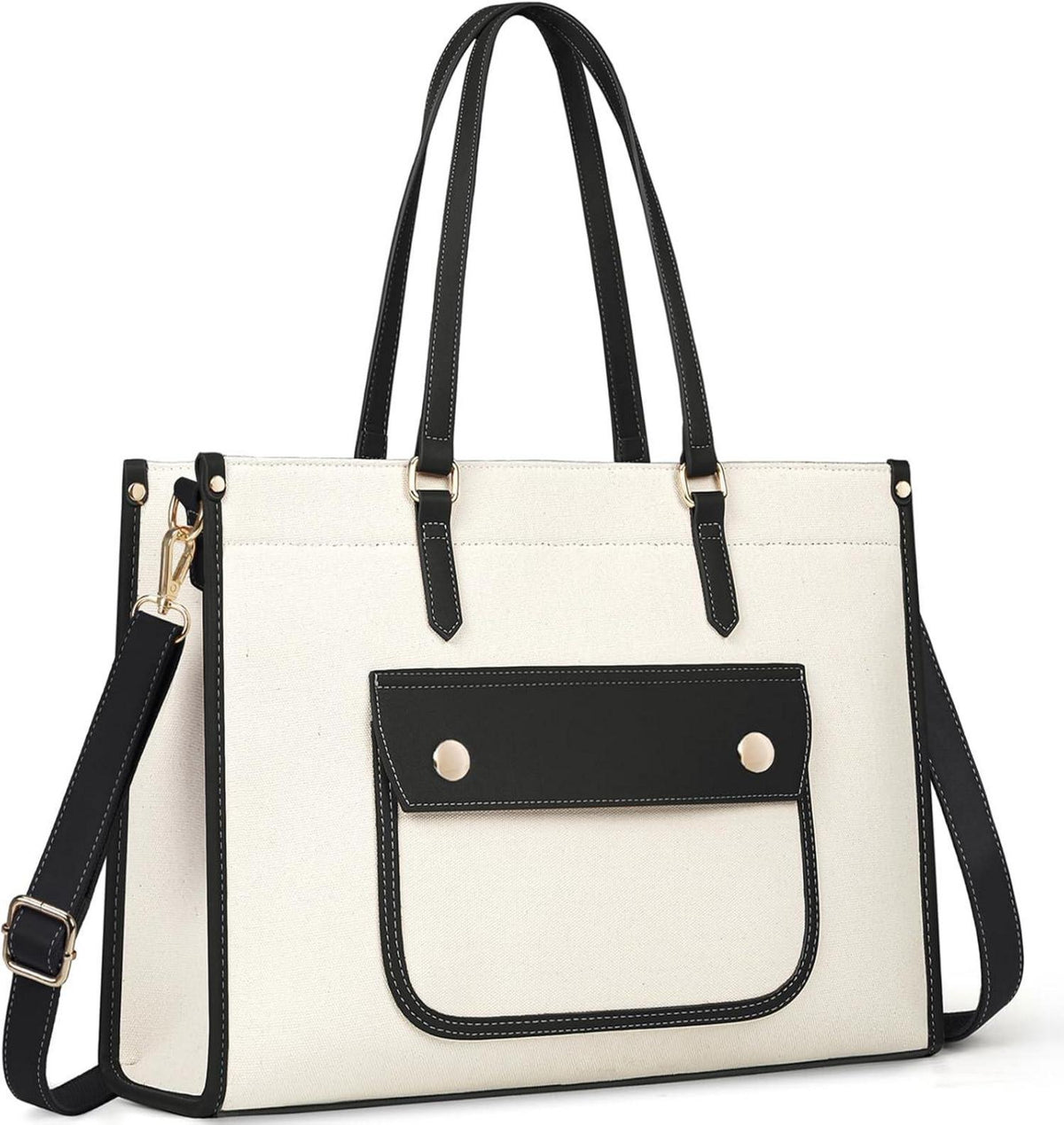 Handtasche Damen Shopper Groß Canvas Laptoptasche 15,6 Zoll Tote Bag