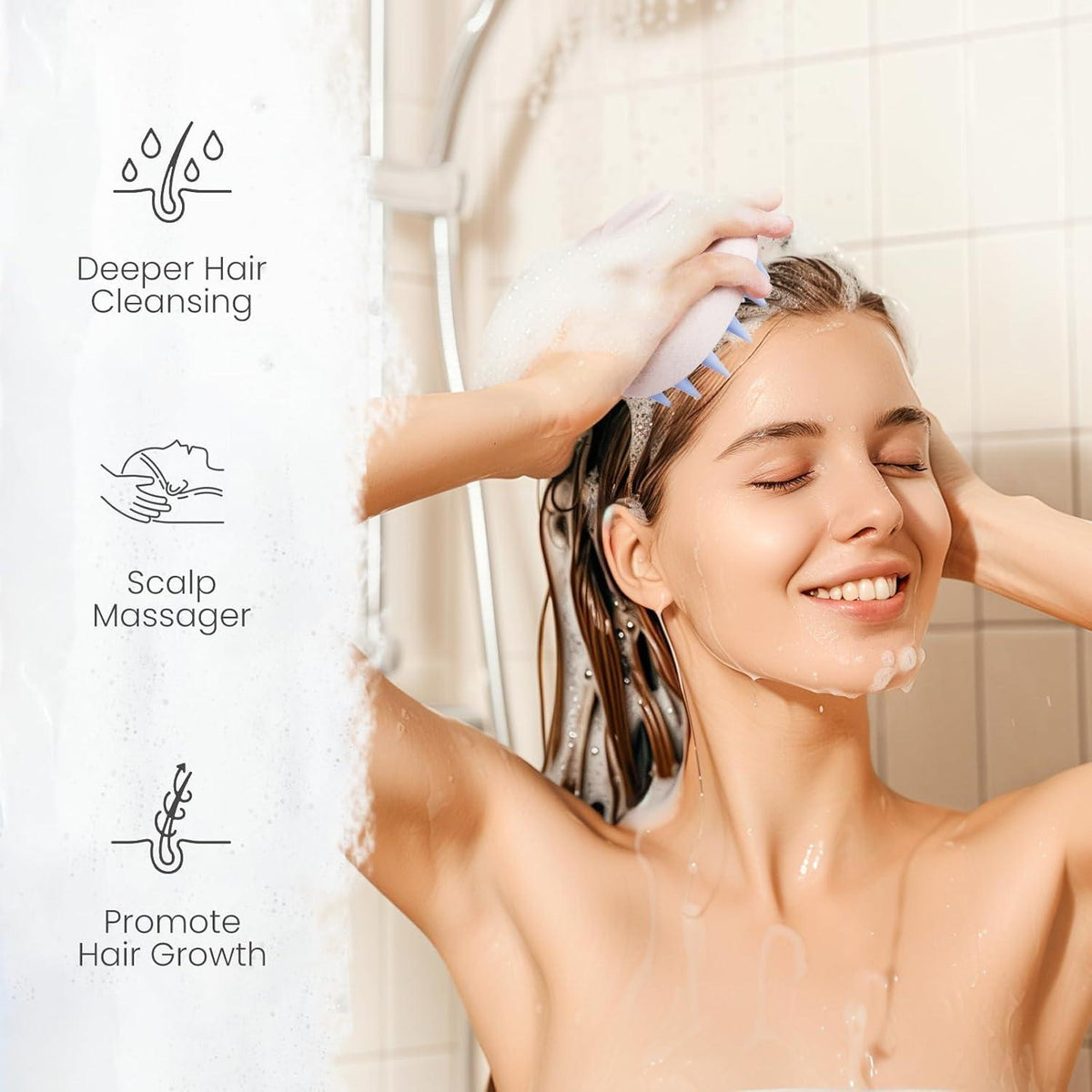 Kopfhaut Massagebürste Shampoo Bürste Bio Peeling Haarwachstum