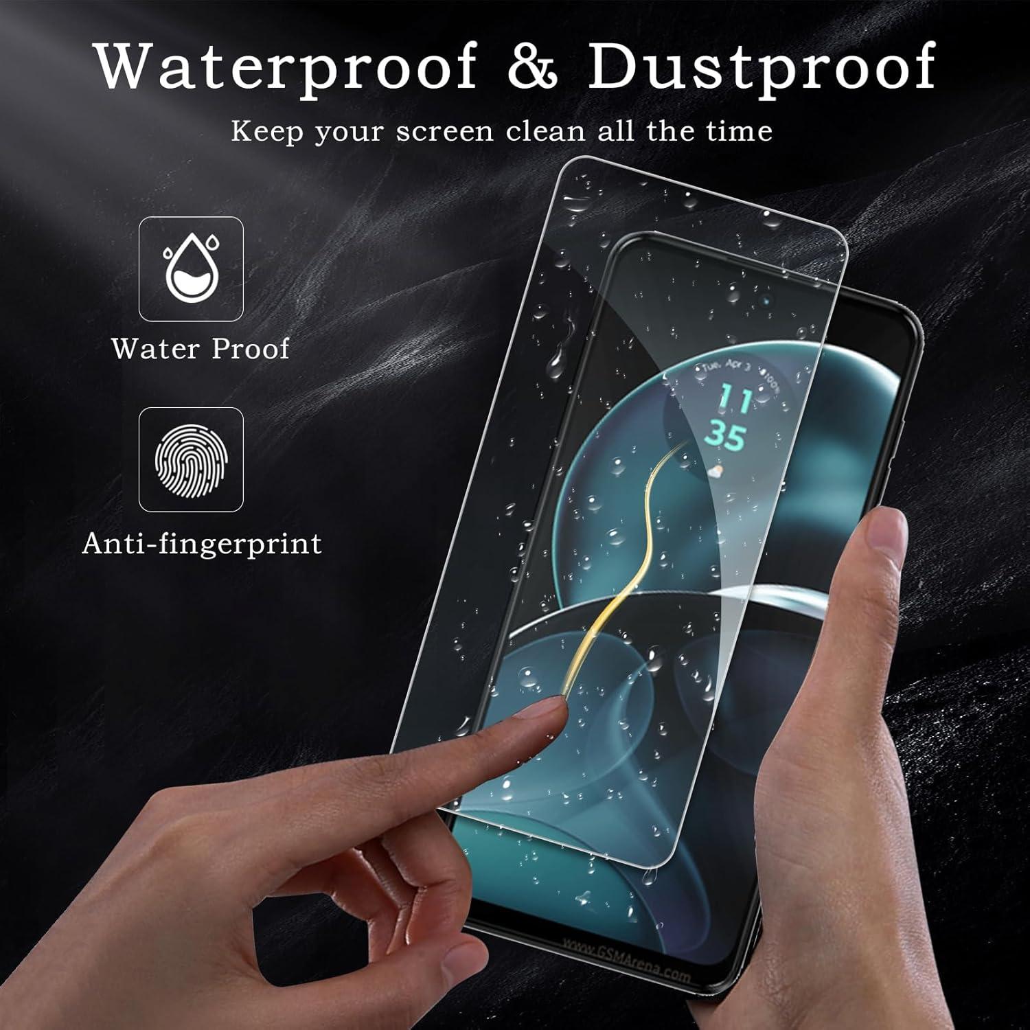 Panzer Schutzfolie für Motorola Moto G14 - 2x Glas Displayschutz - Kratzfest - Fingerabdruck-resistent - Wasserdicht - Hülle kompatibel
