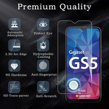3x Gigaset GS5 Schutzfolie, Panzer Glas 9H Härte, HD