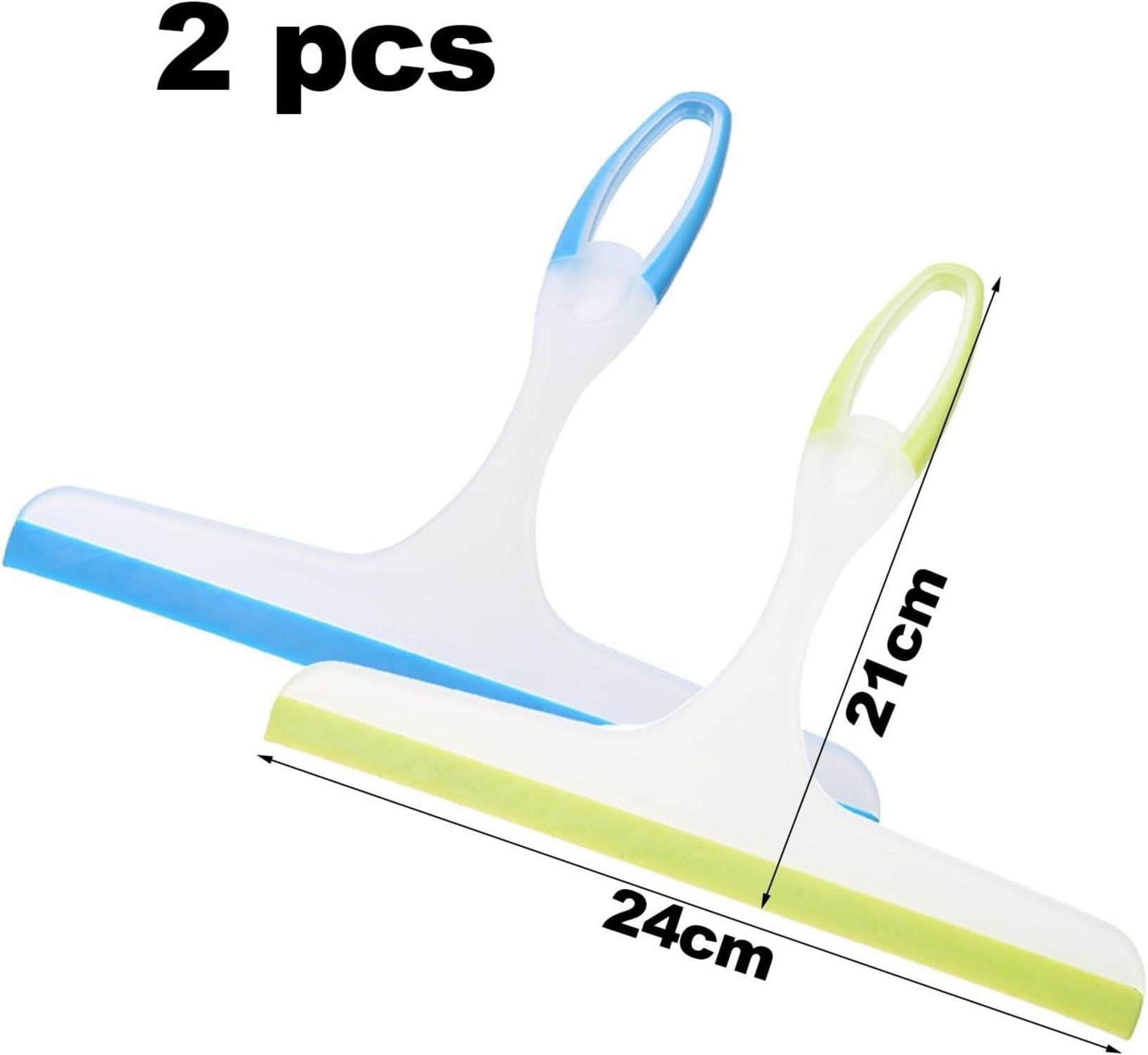 2er Set Duschabzieher Gummi 24 cm Grün Blau für Badezimmer