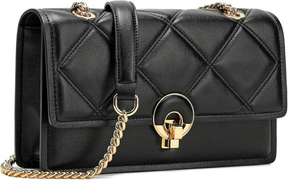 Damen Umhängetasche Crossbody Bag weiches Leder mit Metallkette