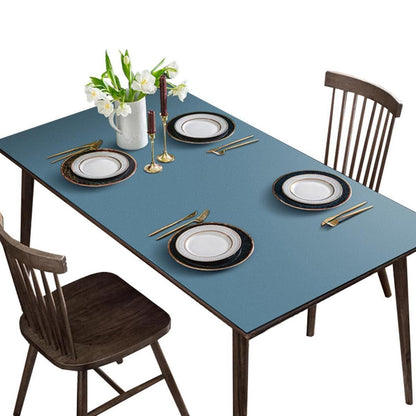 Tischdecke wasserdicht – Seeblau 90x160 cm / 160x90 cm in Lederoptik