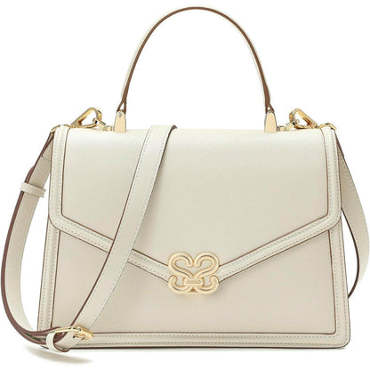 Umhängetasche Damen Leder Beige mit abnehmbarem Gurt