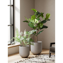 Keramiktopf Grau 30 cm mit Abflussloch