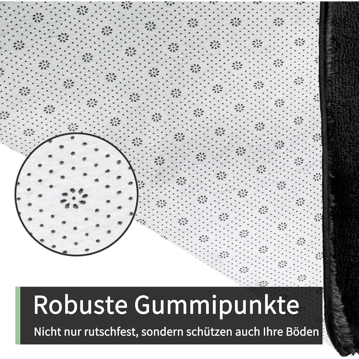 Grauer Hochflor Teppich 240x340 – Waschbar & Rutschfest für Wohnzimmer
