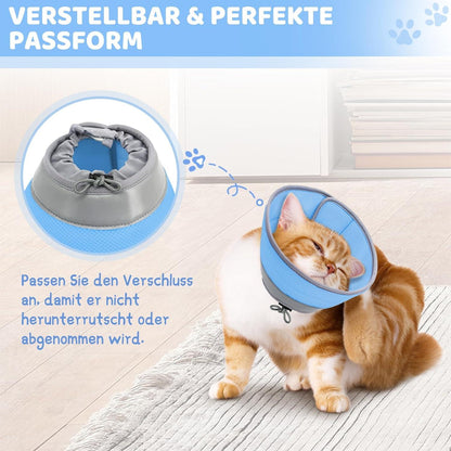 Supet Verstellbarer Katzenkegel Kragen Weich Blau M 20.3-25.4cm