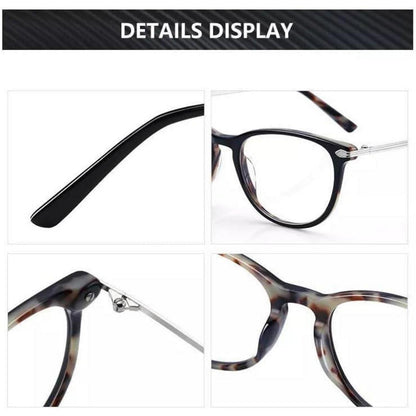 Vintage Runde Nerdbrille Klare Linse Unisex Retro Rahmen