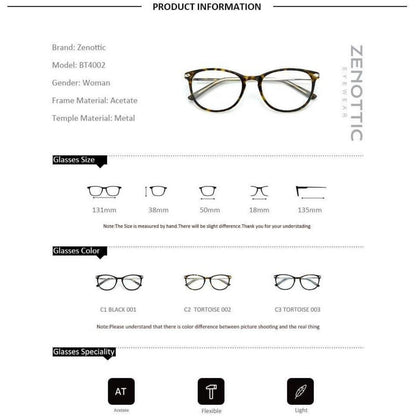 Vintage Runde Nerdbrille Klare Linse Unisex Retro Rahmen