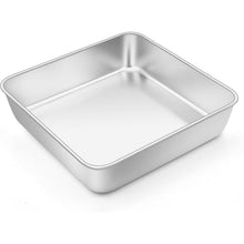 Quadratische Kuchenform aus Edelstahl 20x20x5 cm