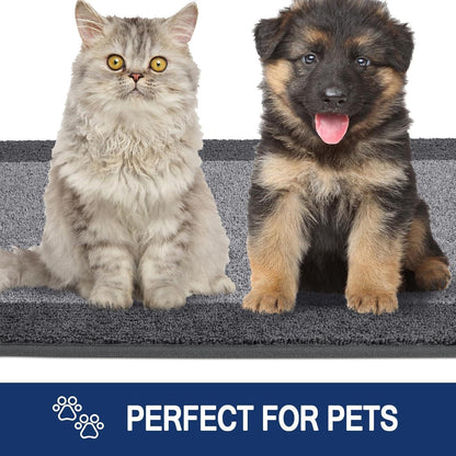 Schmutzfangmatte Grau 60x180 cm – Rutschfest & Waschbar