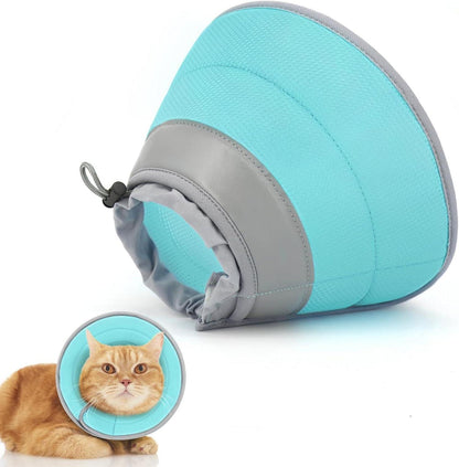 Verstellbarer Katzenkegel nach Operation weich grün