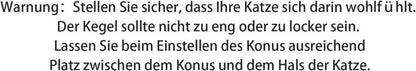 Supet Halskrause für Katze Verletzungsschutz, weich einstellbar M grün
