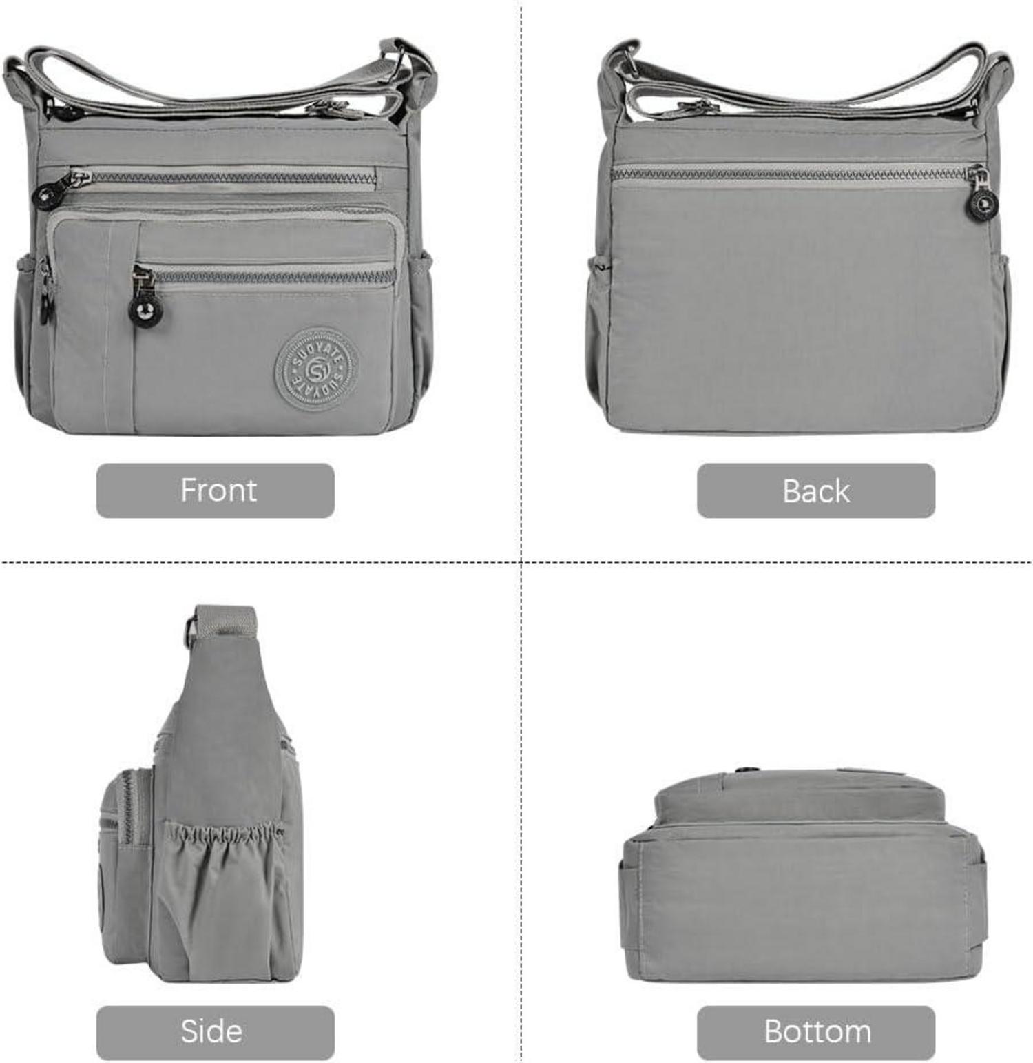 Aucuu Nylon Umhängetasche Damen Multi Pocket Größere Kapazität Shopper