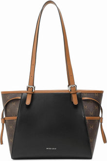 Miss Lulu Damen PU Leder Tote Handtasche mit Schultergurt