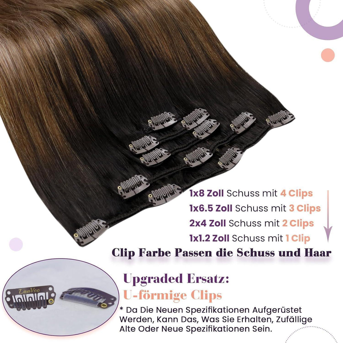 Echthaar Clip-in Extensions Balayage Ombre Aschblond