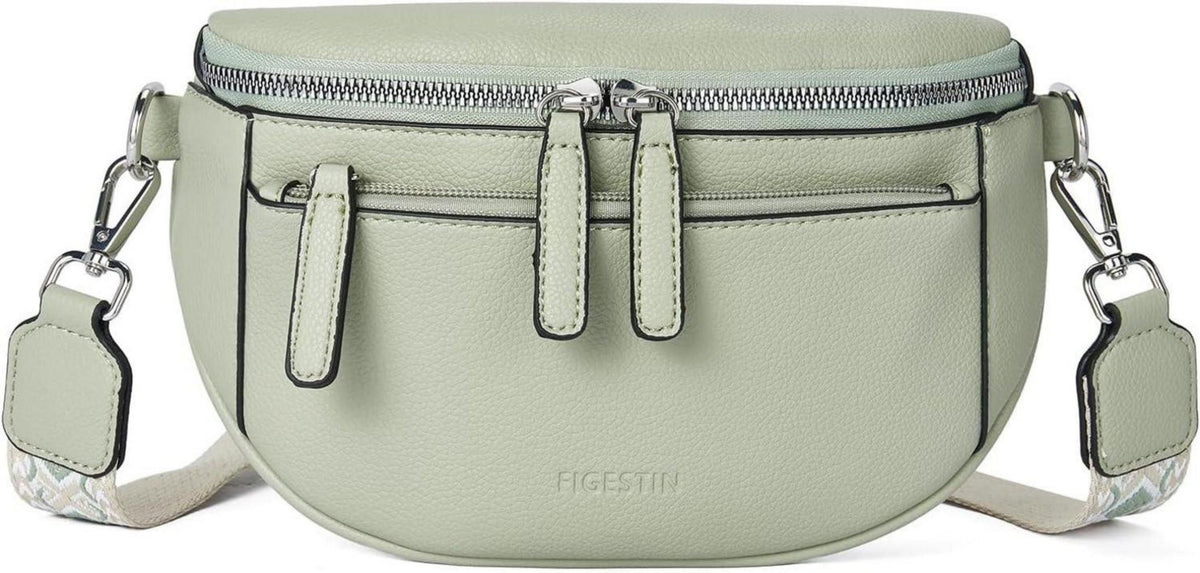 Bauchtasche Damen PU Leder Crossbody Bag Verstellbarer Riemen