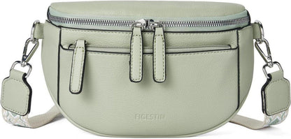 Bauchtasche Damen PU Leder Crossbody Bag Verstellbarer Riemen