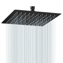 25cm Regendusche Schwarz Edelstahl, Wassersparend & Einfach Installieren