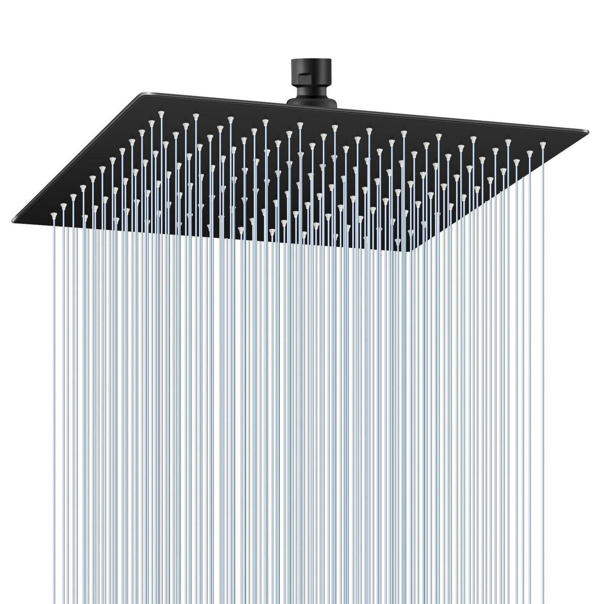 30cm Regendusche Schwarz Edelstahl, Wassersparend & Einfach Installieren