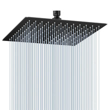 30cm Regendusche Schwarz Edelstahl, Wassersparend & Einfach Installieren