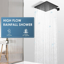 30cm Regendusche Schwarz Edelstahl, Wassersparend & Einfach Installieren