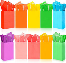Kraftpapiertüten Geschenktüten mit Henkel 20x14x7cm 40 Stück