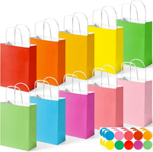 Kraftpapiertüten 30 Stück Geschenktüten mit Henkel 20x14x7cm