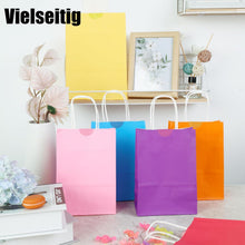 30 Stück Papiertüten 20x14x7cm Geschenktüten Kraftpapier