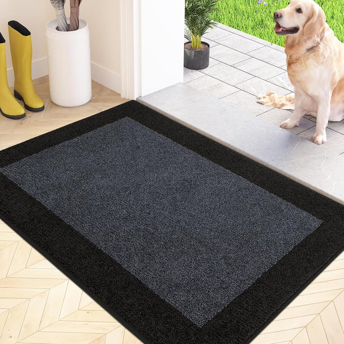 Schmutzfangmatte Innen 60x90 cm rutschfeste Fußmatte waschbar