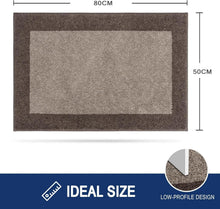 FCSDETAIL Schmutzfangmatte 50x80cm rutschfest waschbar Beige