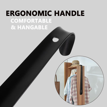 HieerBus Edelstahl Schuhlöffel Lang 45cm - Metall Shoehorn