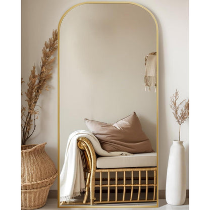 Gewölbter Ganzkörperspiegel 180cm – Freistehend & Wandmontage